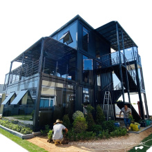 High Quality Flat pack container house prefabricated as site prefab house and container office accommodation for sale